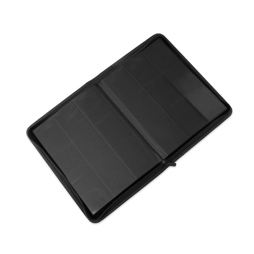 COVRD black 9 pocket zip binder`