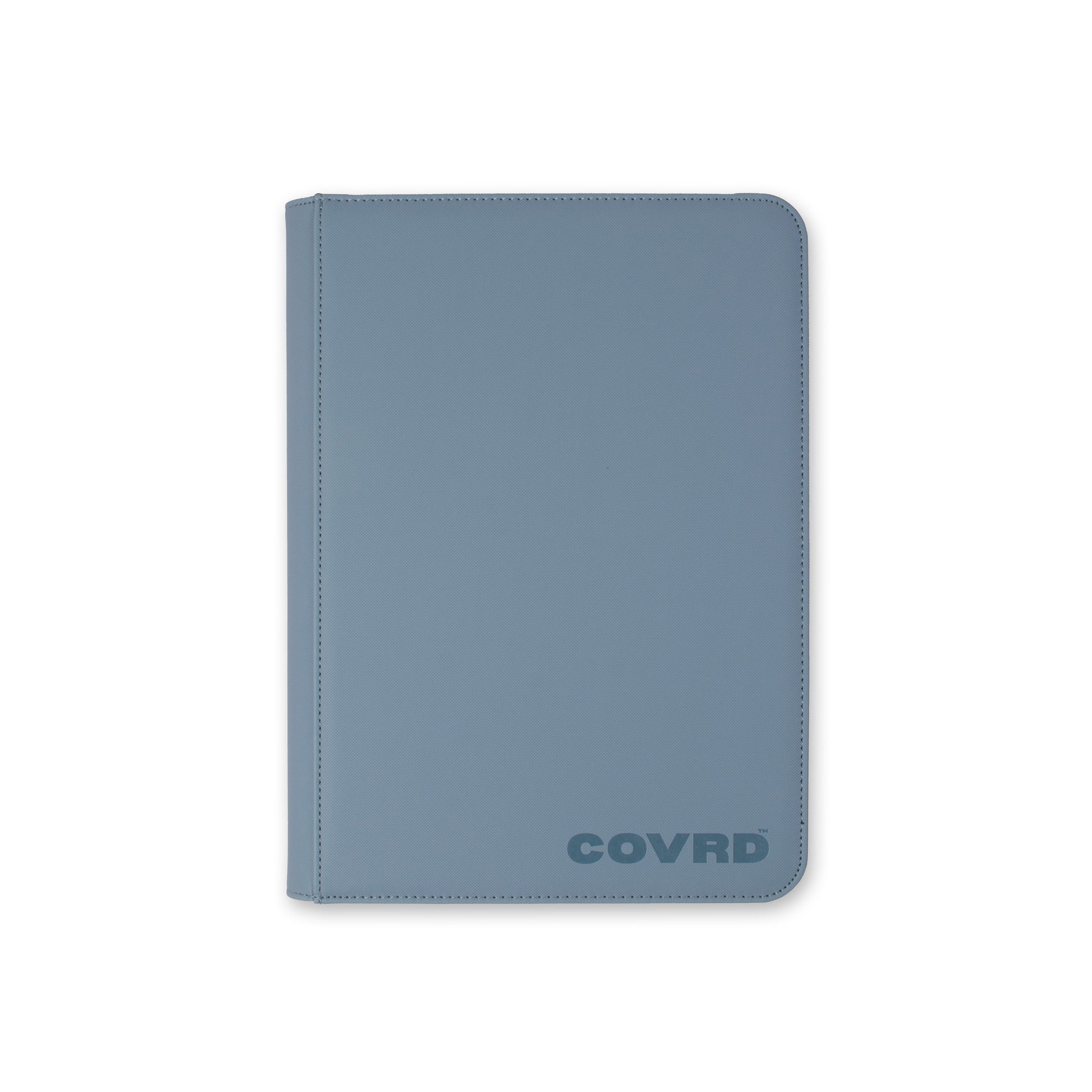 light blue card binder Steel Blue Premium 9 Pocket Zip Binder – COVRD
