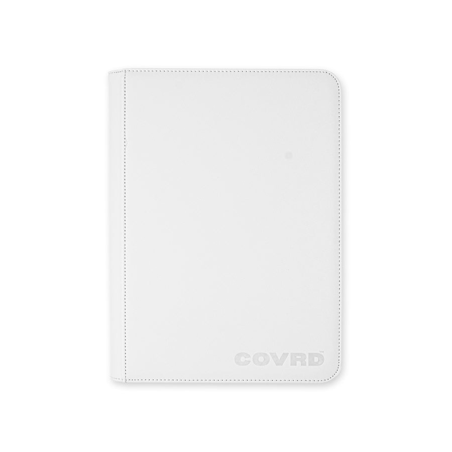 White Premium 9 Pocket Zip Binder